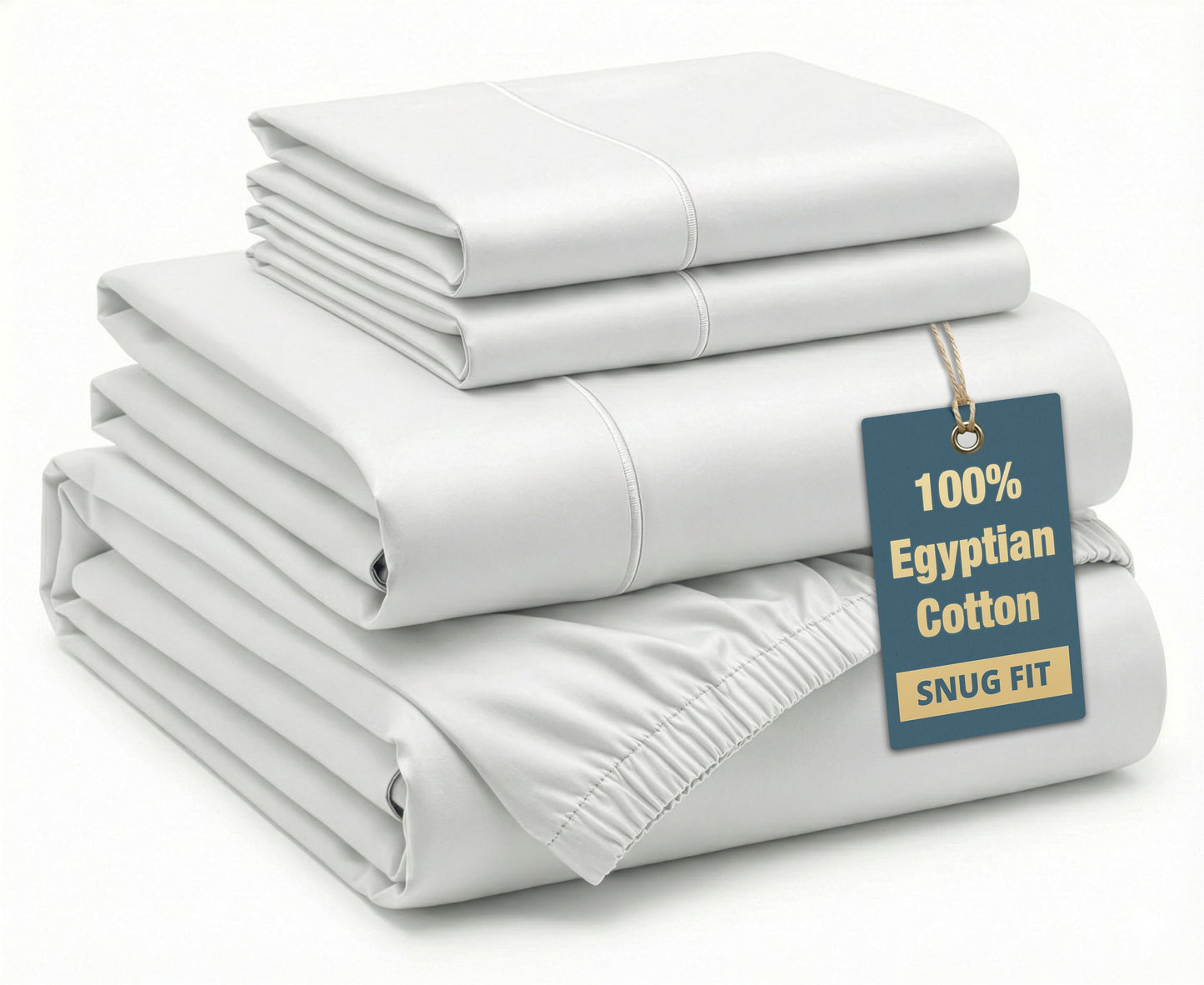 1000 Thread Count Egyptian Cotton Sheet Set cp-gallery: color=White; size=California King