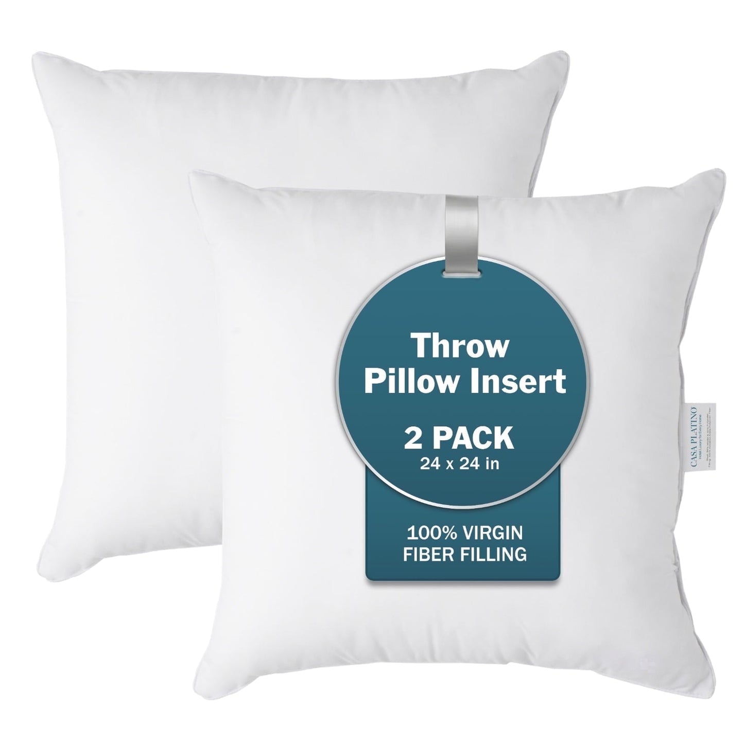 Down-Alternative Throw Pillow Inserts cp-gallery: size=24 x 24 (2 Piece Set)