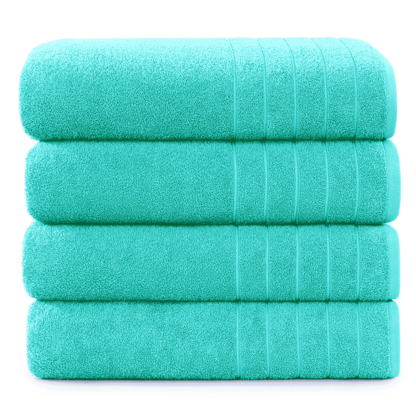 4-Piece Cotton Bath Towels Set cp-gallery: color=Aqua Sky; size=4 Piece Set
