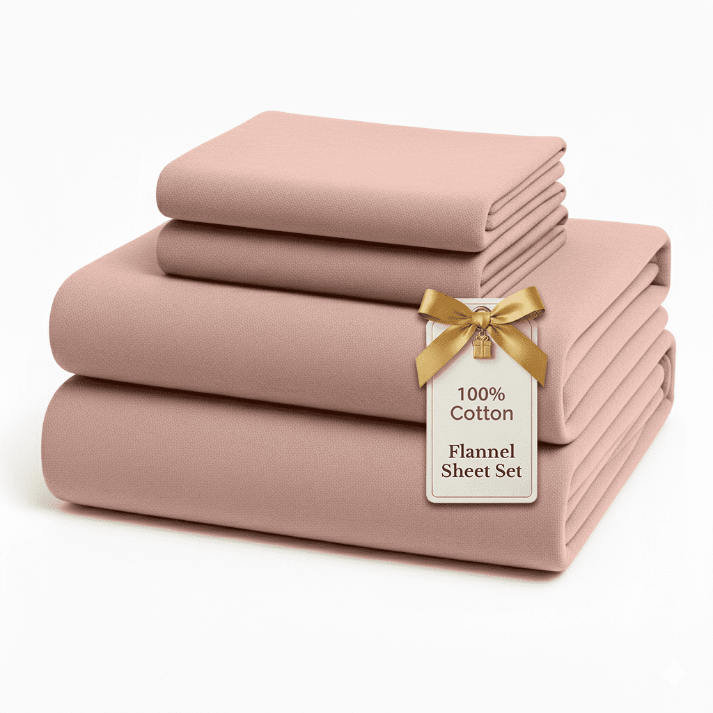 Flannel Sheet Set cp-gallery: color=Sepia Rose; size=California King