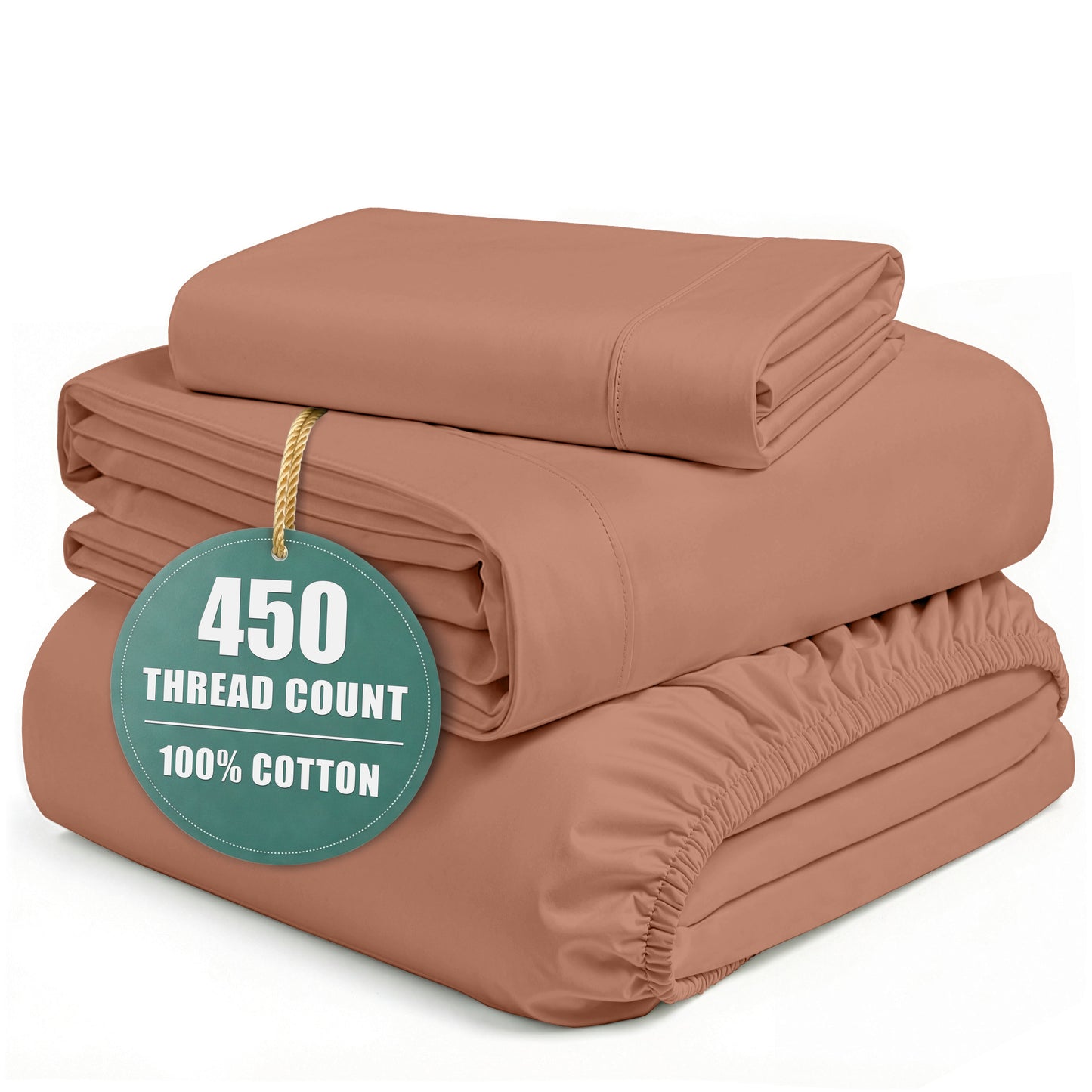 450 Thread Count Cotton Sheet Set cp-gallery: color=Rose Dawn; size=Twin-XL