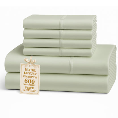 600 Thread Count Cotton Sheet Set cp-gallery: color=Mineral; size=King