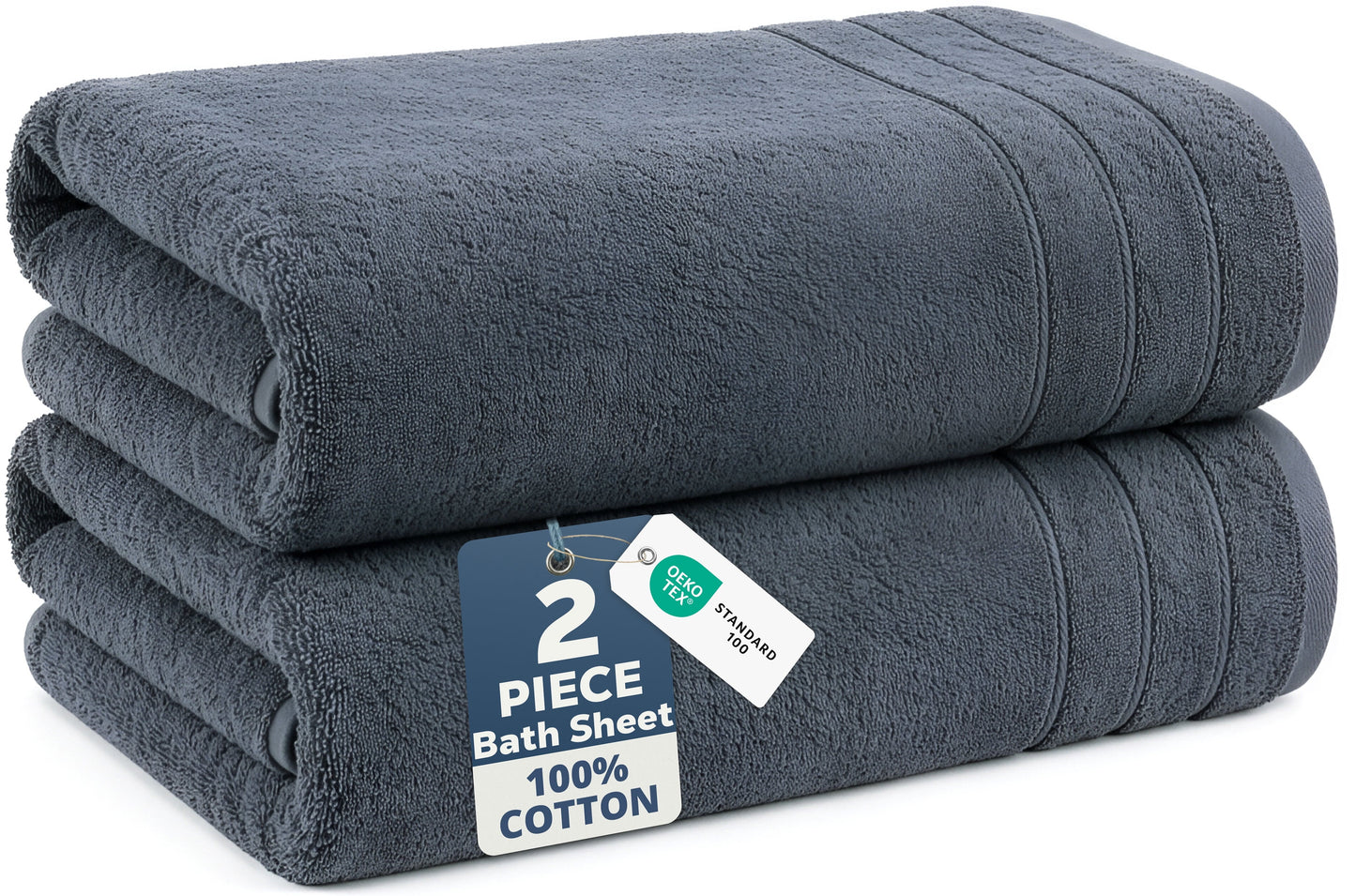 2-Piece Oversized Bath Sheets Set cp-gallery: color=Cool Grey; size=2 Piece Set