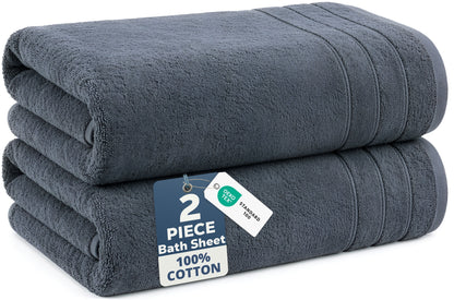 2-Piece Oversized Bath Sheets Set cp-gallery: color=Cool Grey; size=2 Piece Set