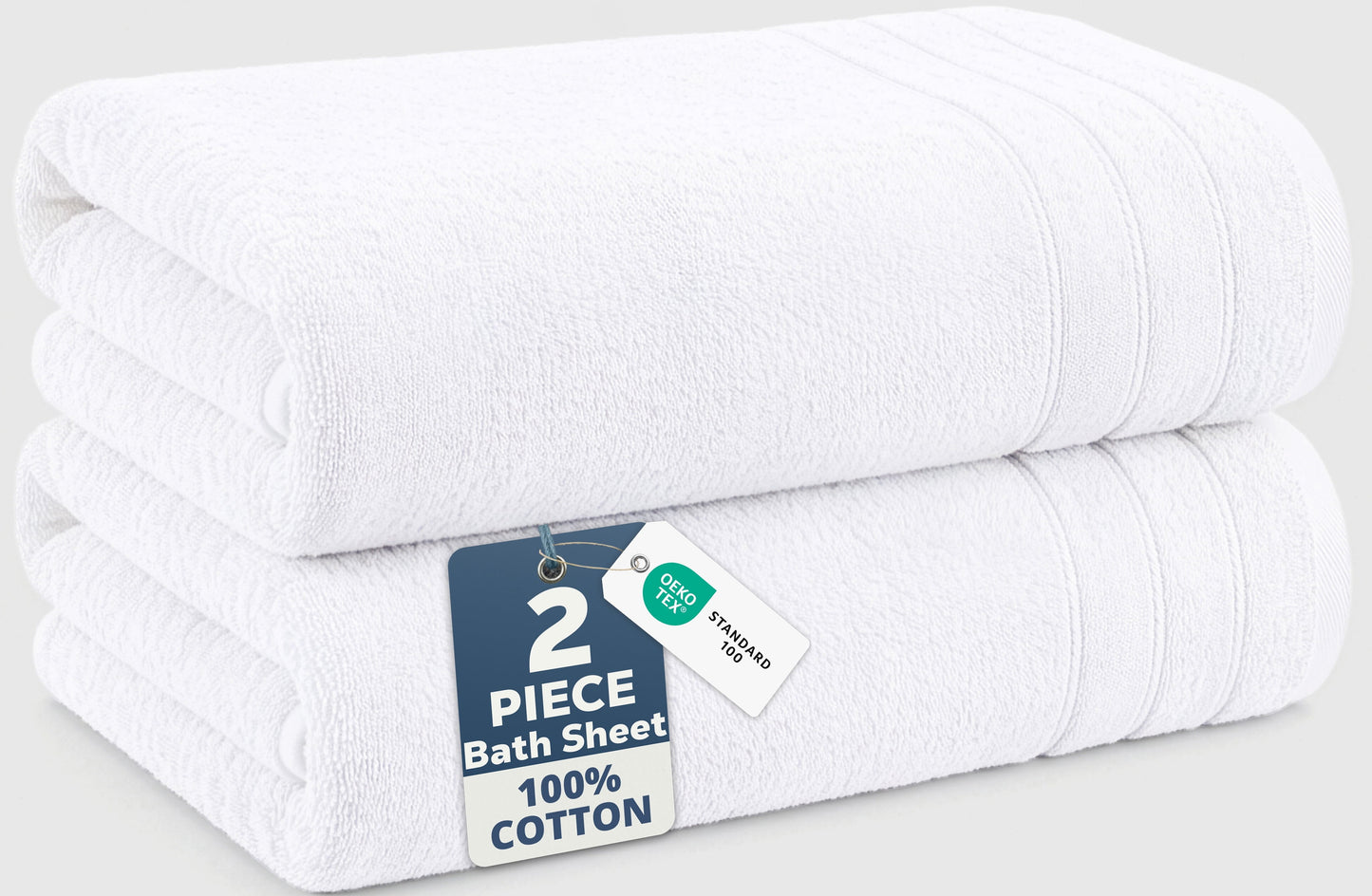 2-Piece Oversized Bath Sheets Set cp-gallery: color=White; size=2 Piece Set