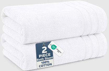 2-Piece Oversized Bath Sheets Set cp-gallery: color=White; size=2 Piece Set