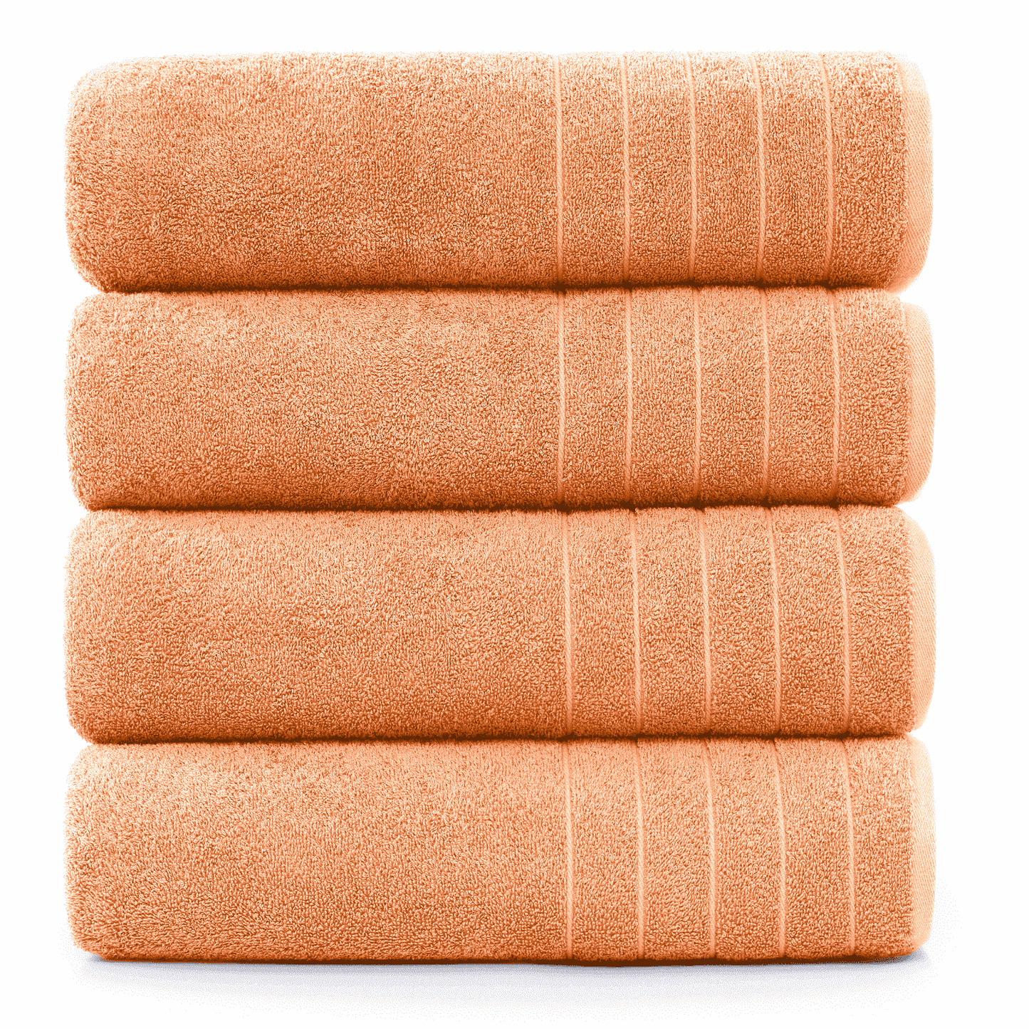 4-Piece Oversized Bath Sheets Set cp-gallery: color=Peach Fuzz; size=4 Piece Set