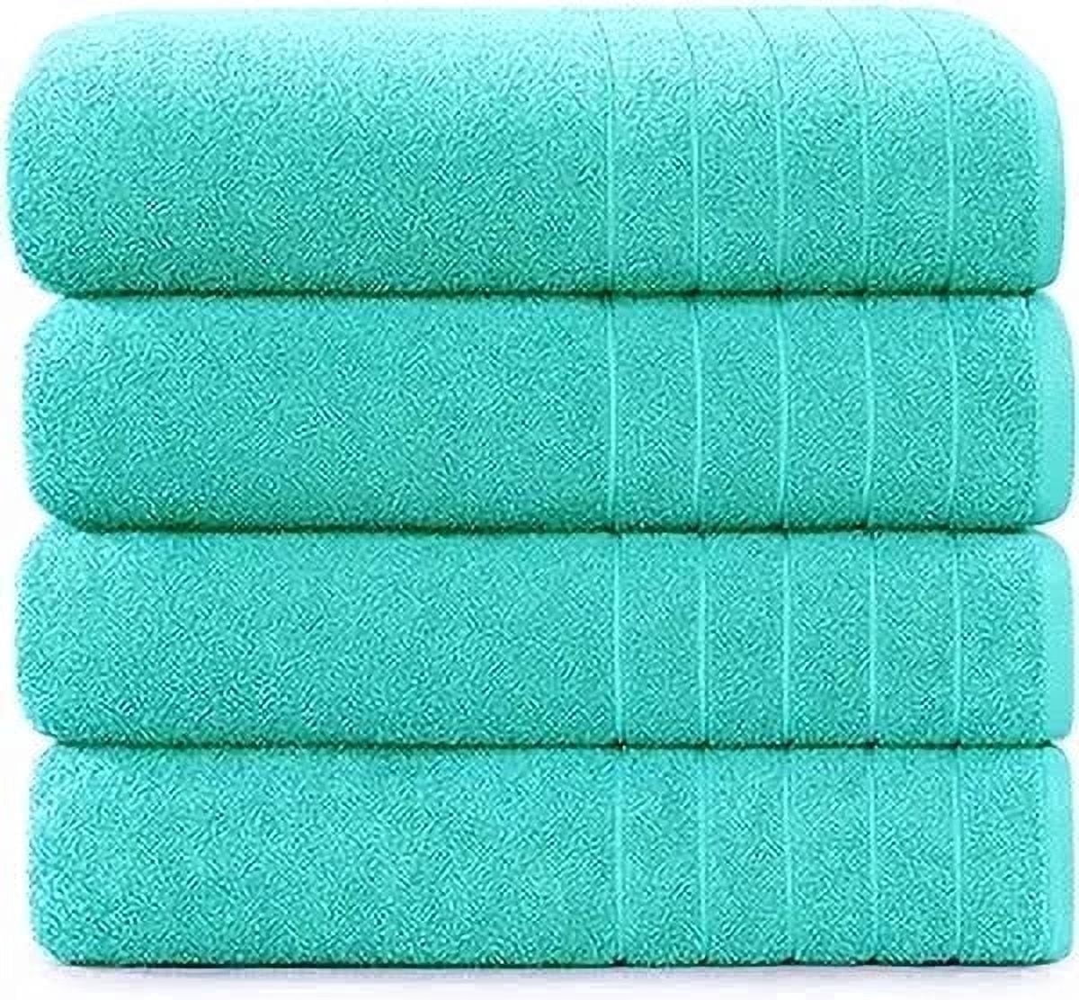 4-Piece Oversized Bath Sheets Set cp-gallery: color=Aqua Sky; size=4 Piece Set