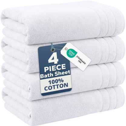 4-Piece Oversized Bath Sheets Set cp-gallery: color=White; size=4 Piece Set