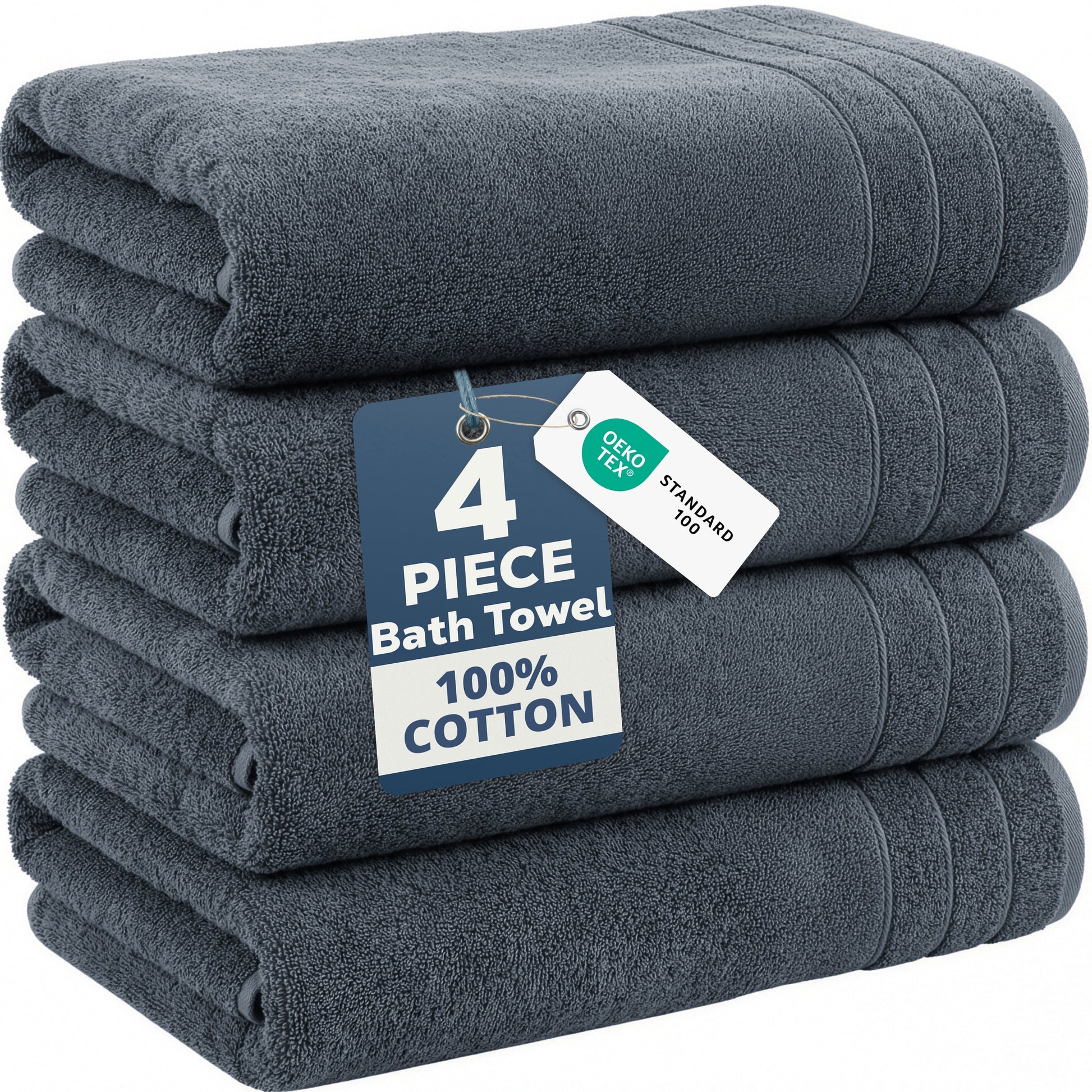 4-Piece Cotton Bath Towels Set