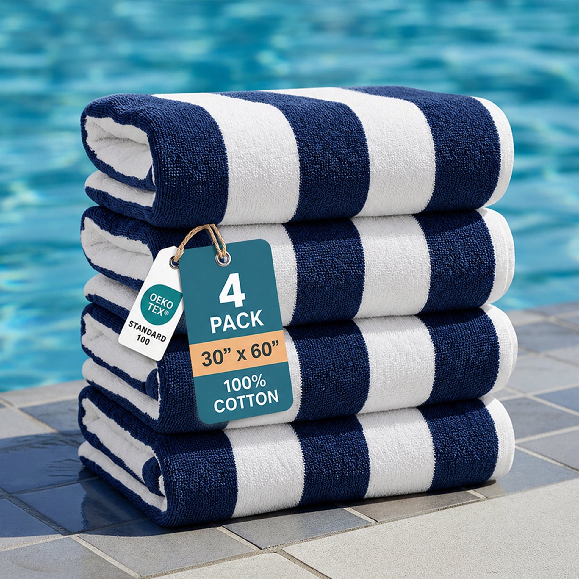 4-Piece Cabana Beach Towel Set