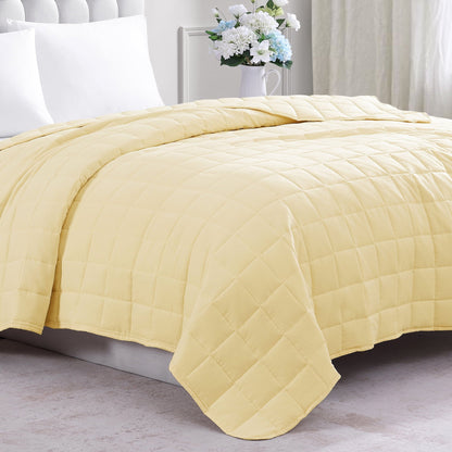 Quilted Bed Blanket cp-gallery: color=Vanilla; size=Queen