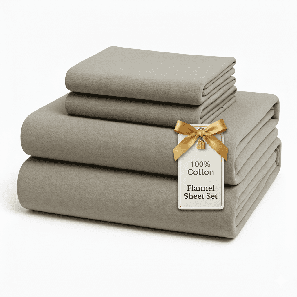 Flannel Sheet Set cp-gallery: color=Silver; size=Queen