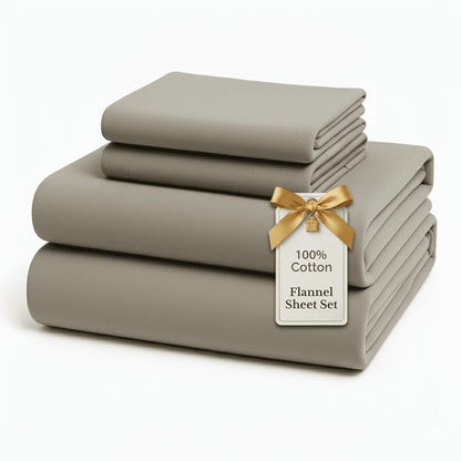 Flannel Sheet Set cp-gallery: color=Silver; size=Queen