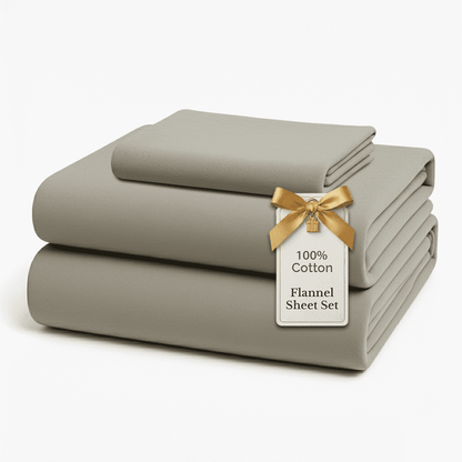 Flannel Sheet Set cp-gallery: color=Silver; size=Twin