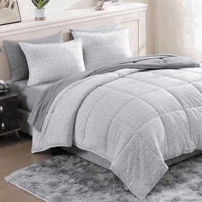 Bed in a Bag cp-gallery: color=White Base Grey Dot; size=Full