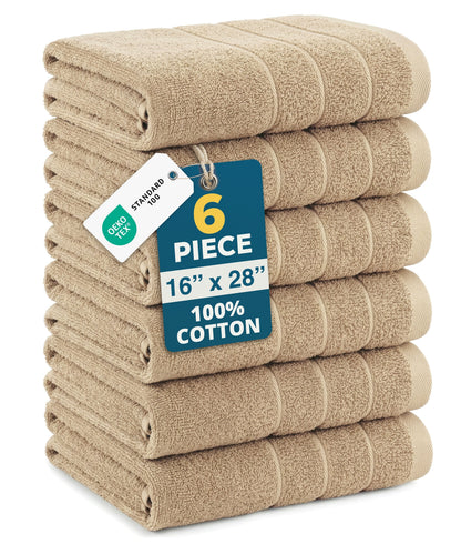 6-Piece Cotton Hand Towels Set cp-gallery: color=Taupe; size=6 Piece Set