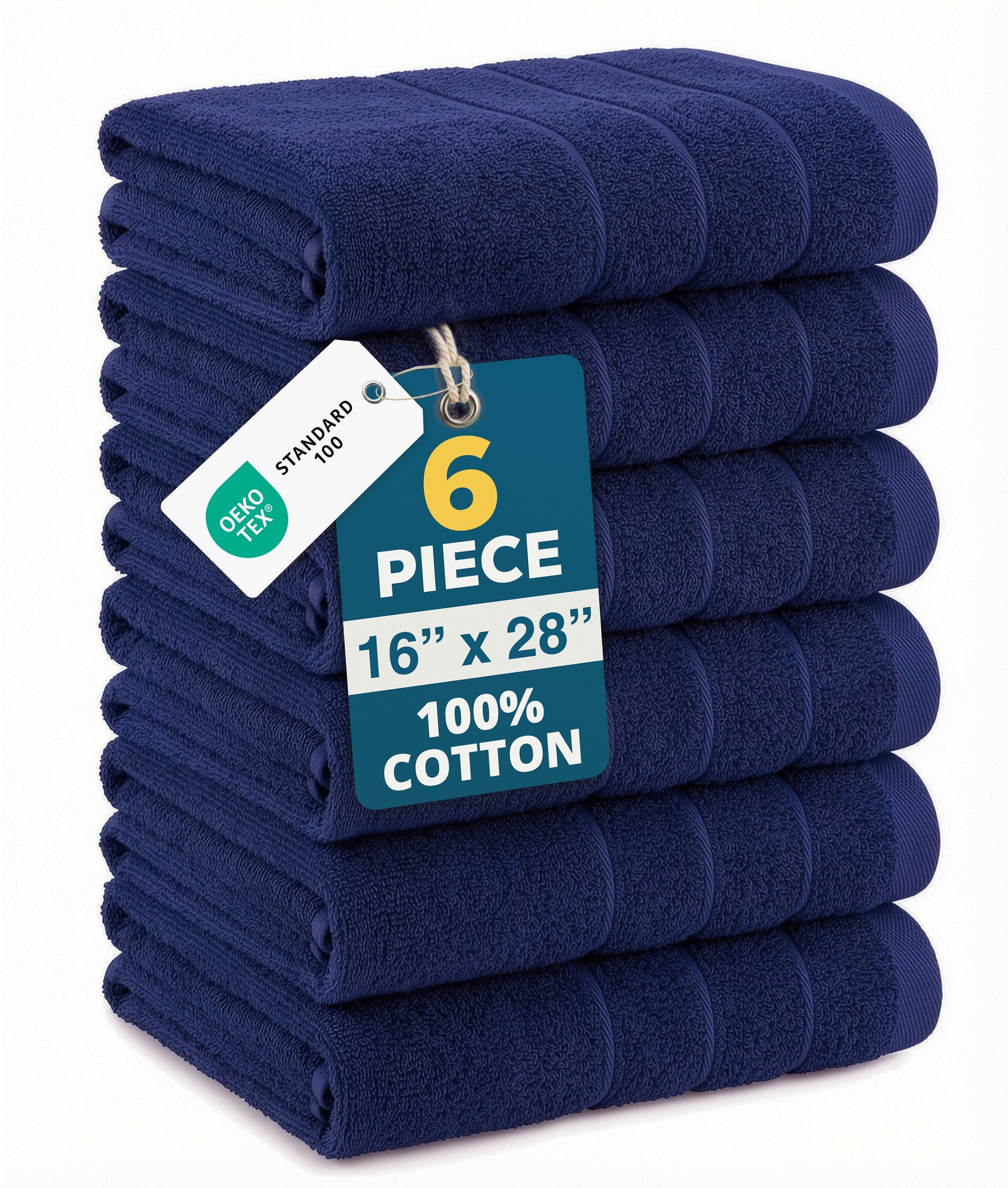6-Piece Cotton Hand Towels Set