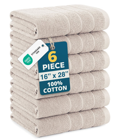 6-Piece Cotton Hand Towels Set cp-gallery: color=Platinum; size=6 Piece Set