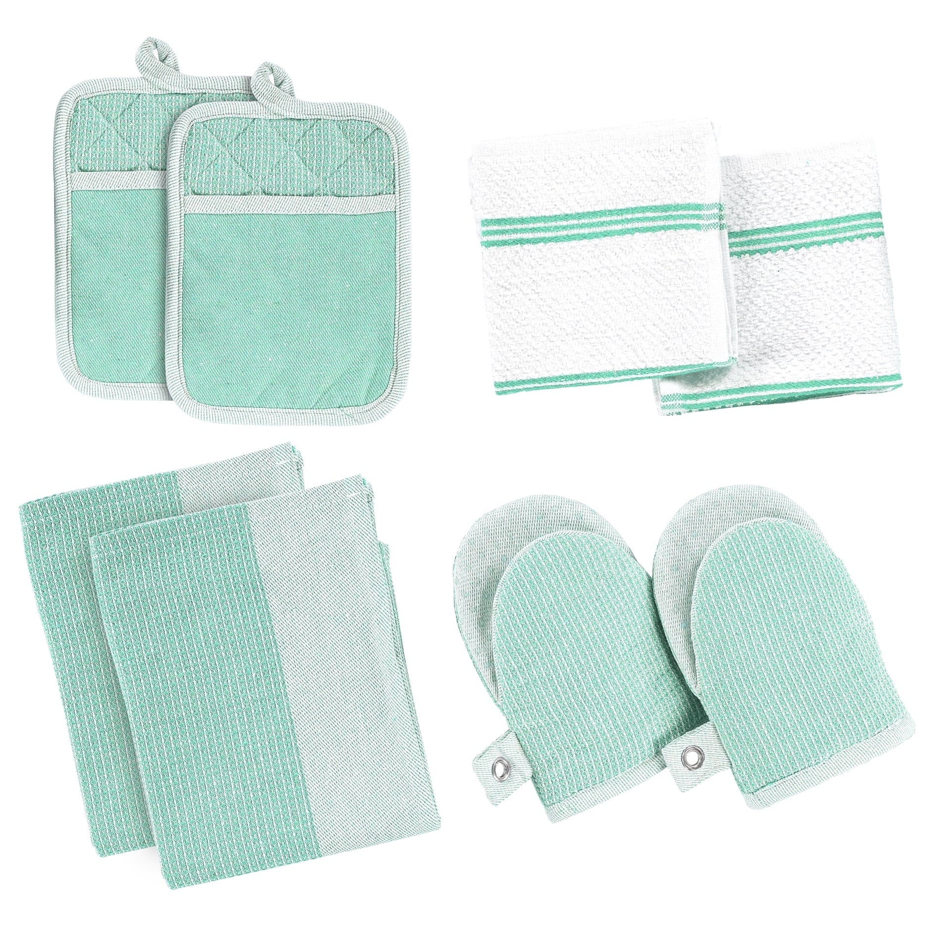 Kitchen Set - Oven Mitts, Pot Holders & Towels