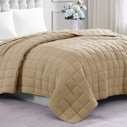 Quilted Bed Blanket cp-gallery: color=Linen; size=King