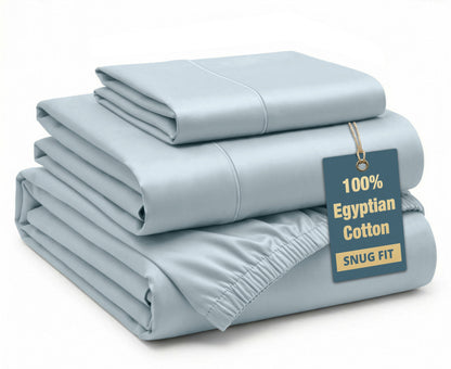 1000 Thread Count Egyptian Cotton Sheet Set cp-gallery: color=French Blue; size=King
