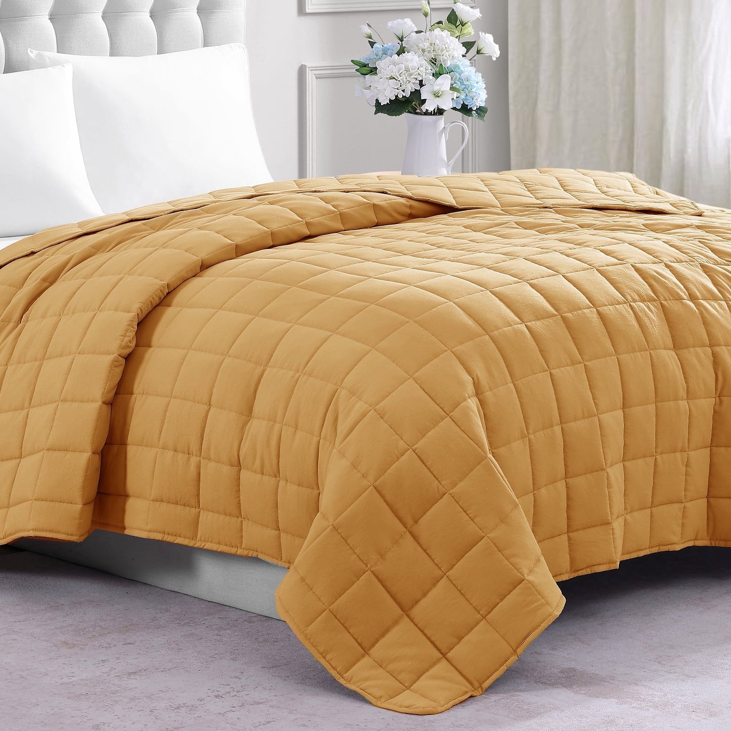 Quilted Bed Blanket cp-gallery: color=Cocoon; size=Twin