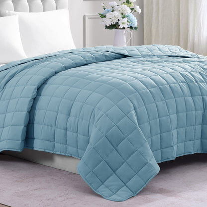Quilted Bed Blanket cp-gallery: color=French Blue; size=Queen