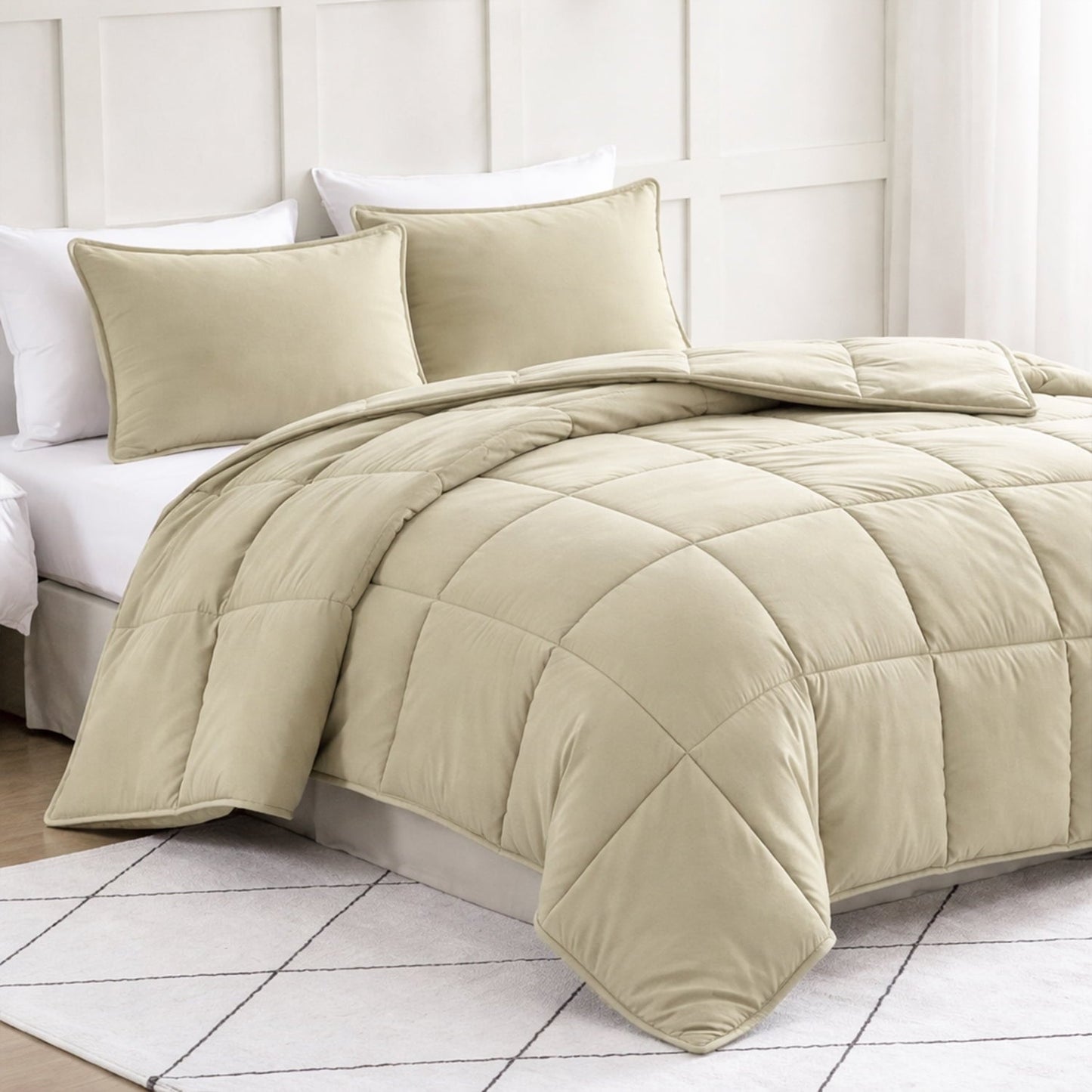 Down-Alternative Comforter cp-gallery: color=Linen; size=Queen