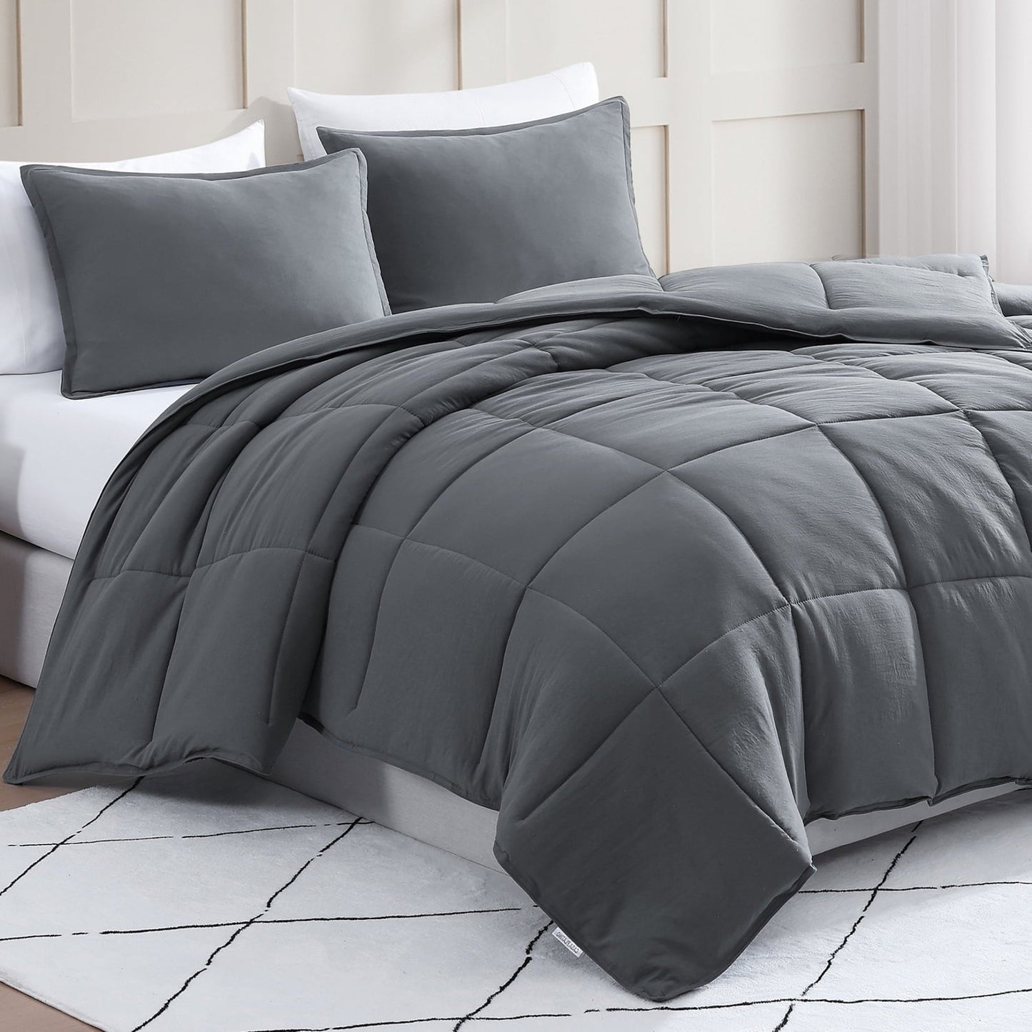 Down-Alternative Comforter cp-gallery: color=Charcoal; size=Twin