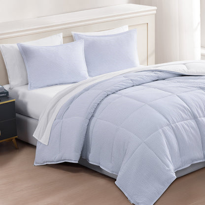 Bed in a Bag cp-gallery: color=Ticking Stripe Blue; size=Queen