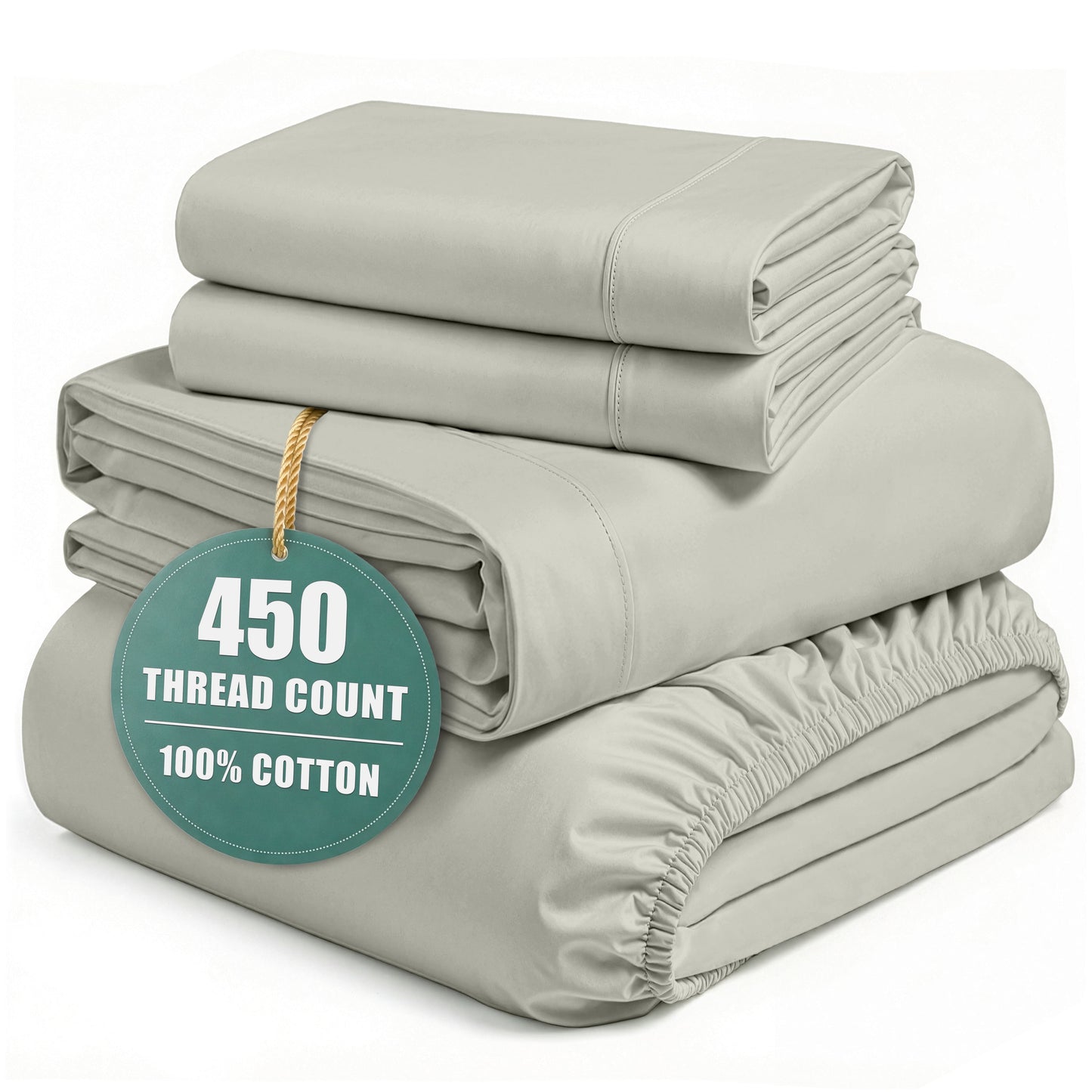450 Thread Count Cotton Sheet Set cp-gallery: color=Moonstruck; size=Queen