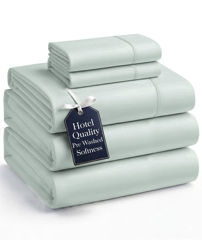 Washed Microfiber Sheet Set cp-gallery: color=Mineral; size=Split King