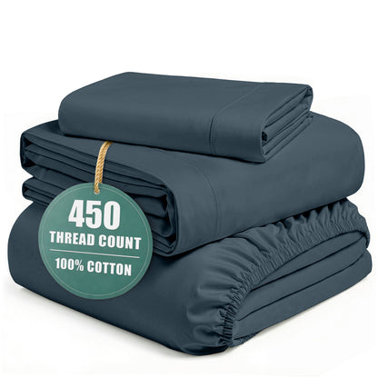 450 Thread Count Cotton Sheet Set cp-gallery: color=Estate Blue; size=Twin-XL