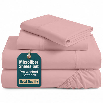 Washed Microfiber Sheet Set cp-gallery: color=Sepia Rose; size=King