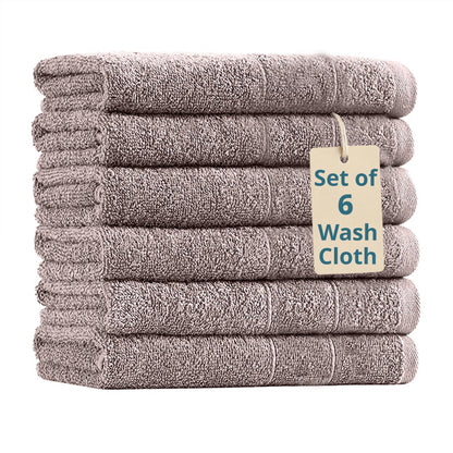 6-Piece Cotton Washcloths Set cp-gallery: color=Platinum; size=6 Piece Set