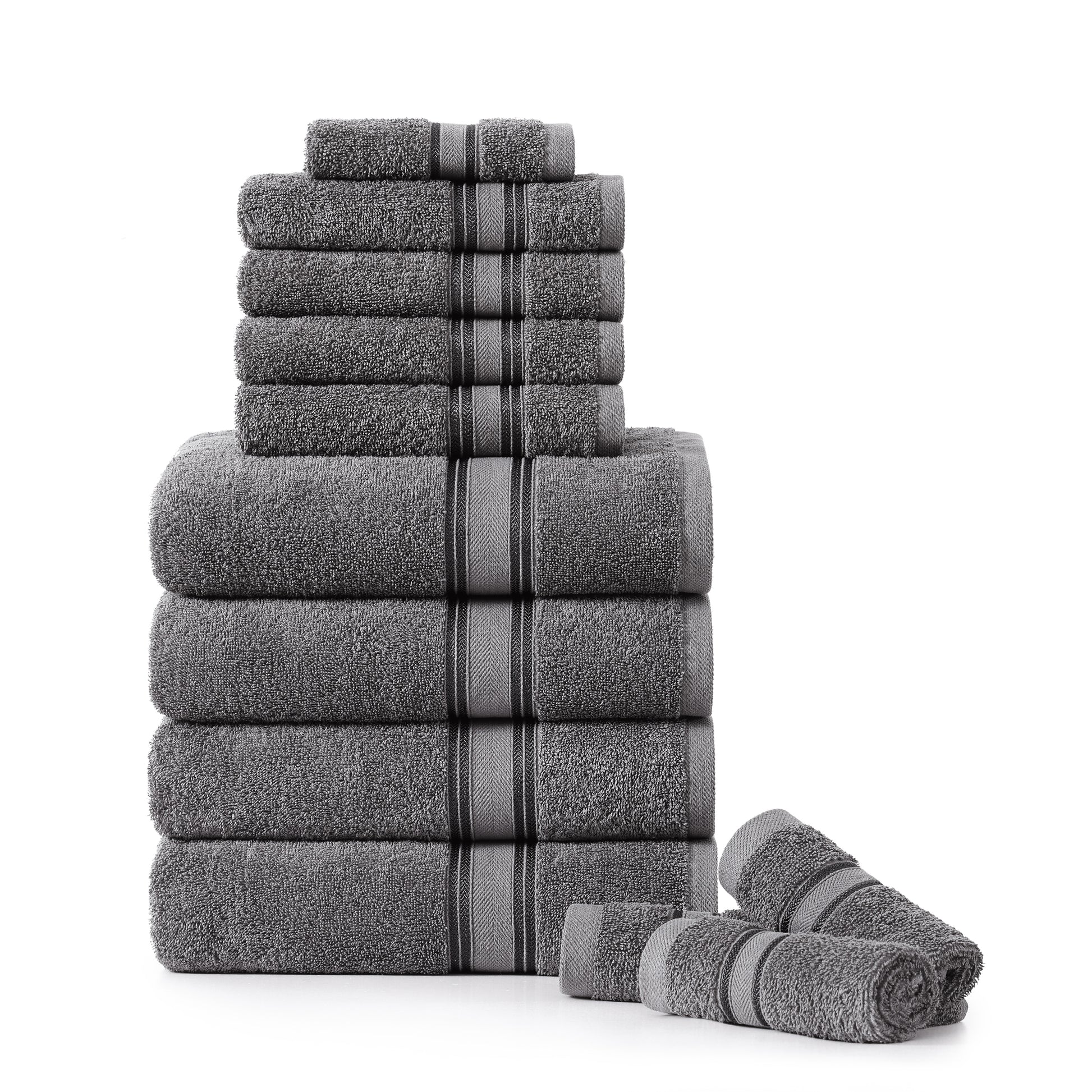 12 Piece Towel set- Grey