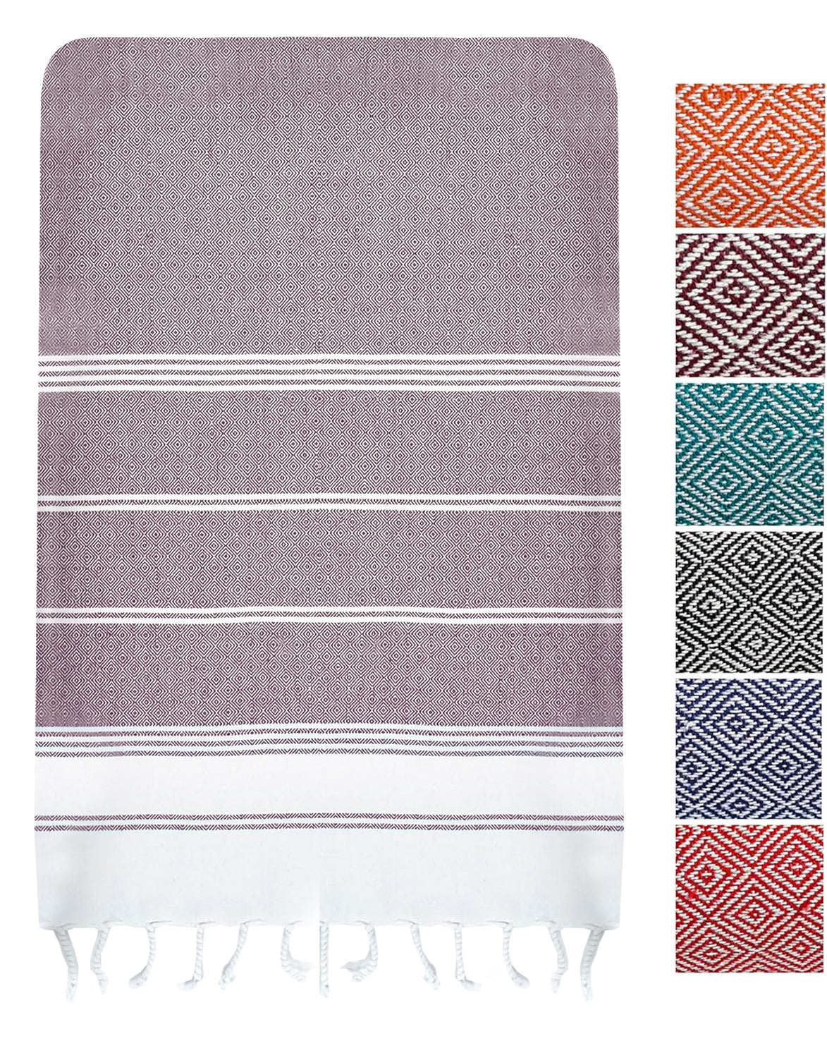 1 PIECE TURKISH BEACH TOWEL-FIRED-BRICK