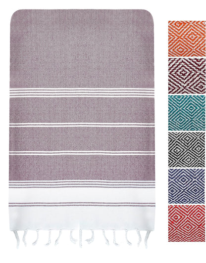1 PIECE TURKISH BEACH TOWEL-FIRED-BRICK