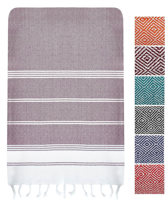 1 PIECE TURKISH BEACH TOWEL-FIRED-BRICK
