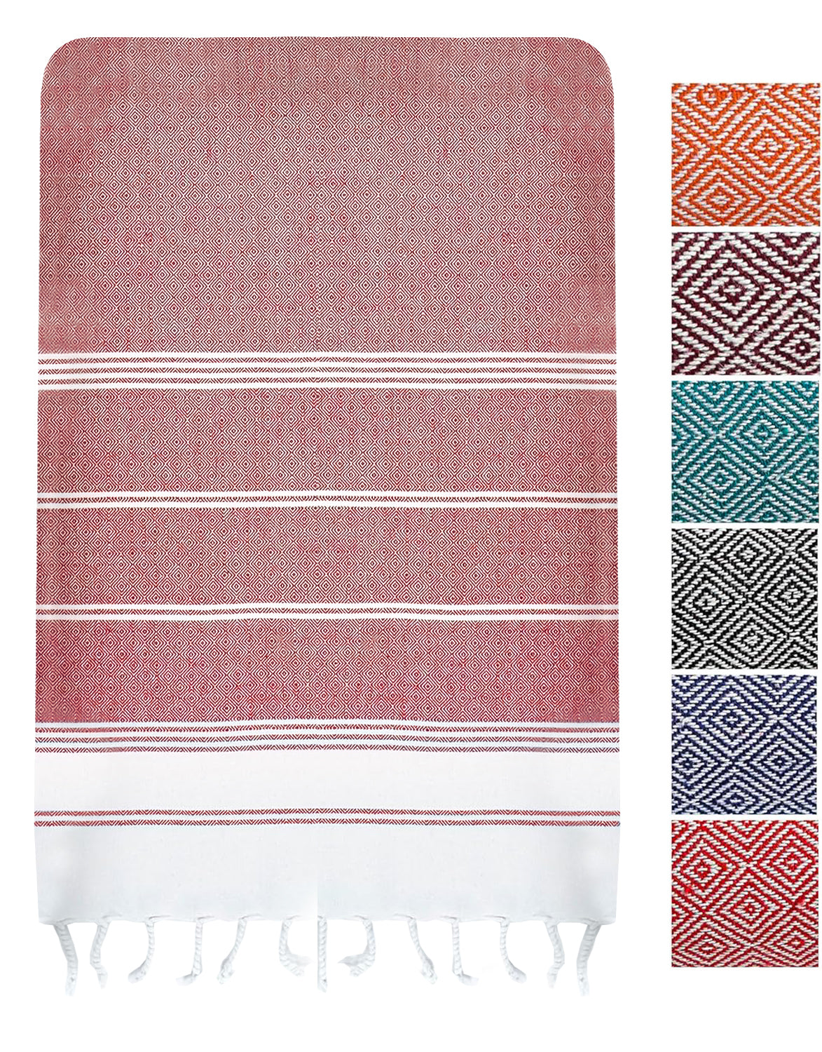 1 PIECE TURKISH BEACH TOWEL-HIBISCUS
