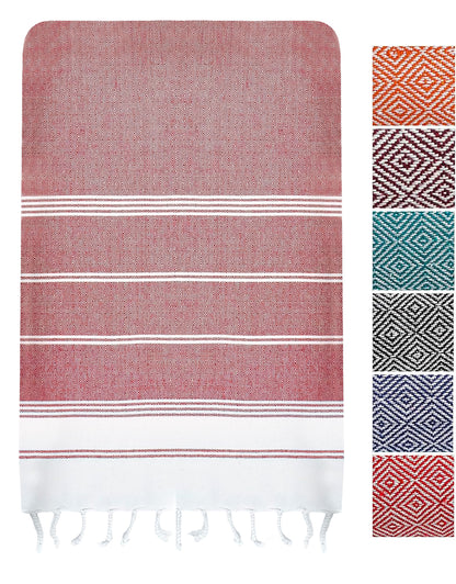 1 PIECE TURKISH BEACH TOWEL-HIBISCUS