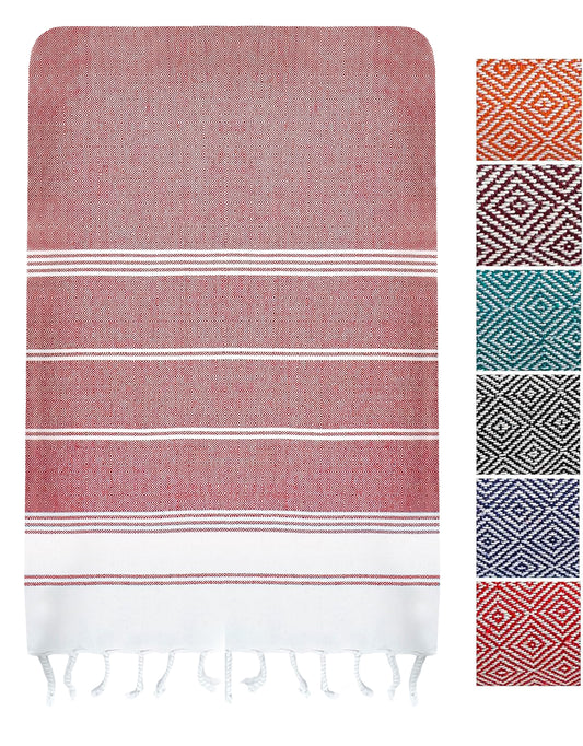 1 PIECE TURKISH BEACH TOWEL-HIBISCUS