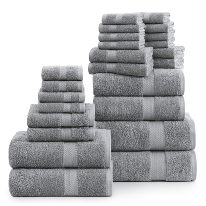 24 Piece Towel set-Grey