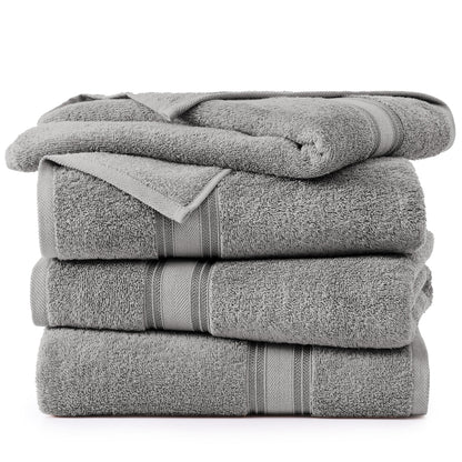 4 Piece Towel Set Grey