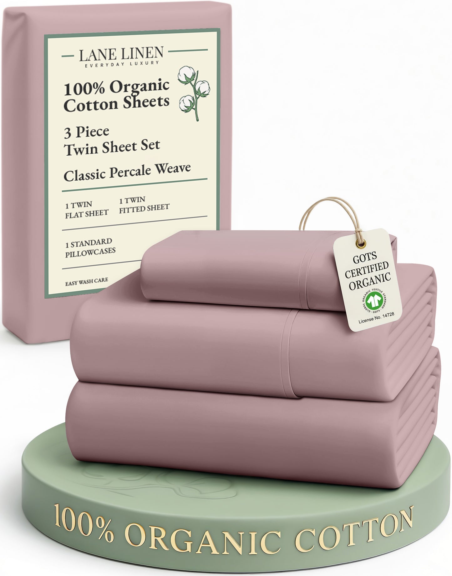 100% Organic Cotton-Lilac