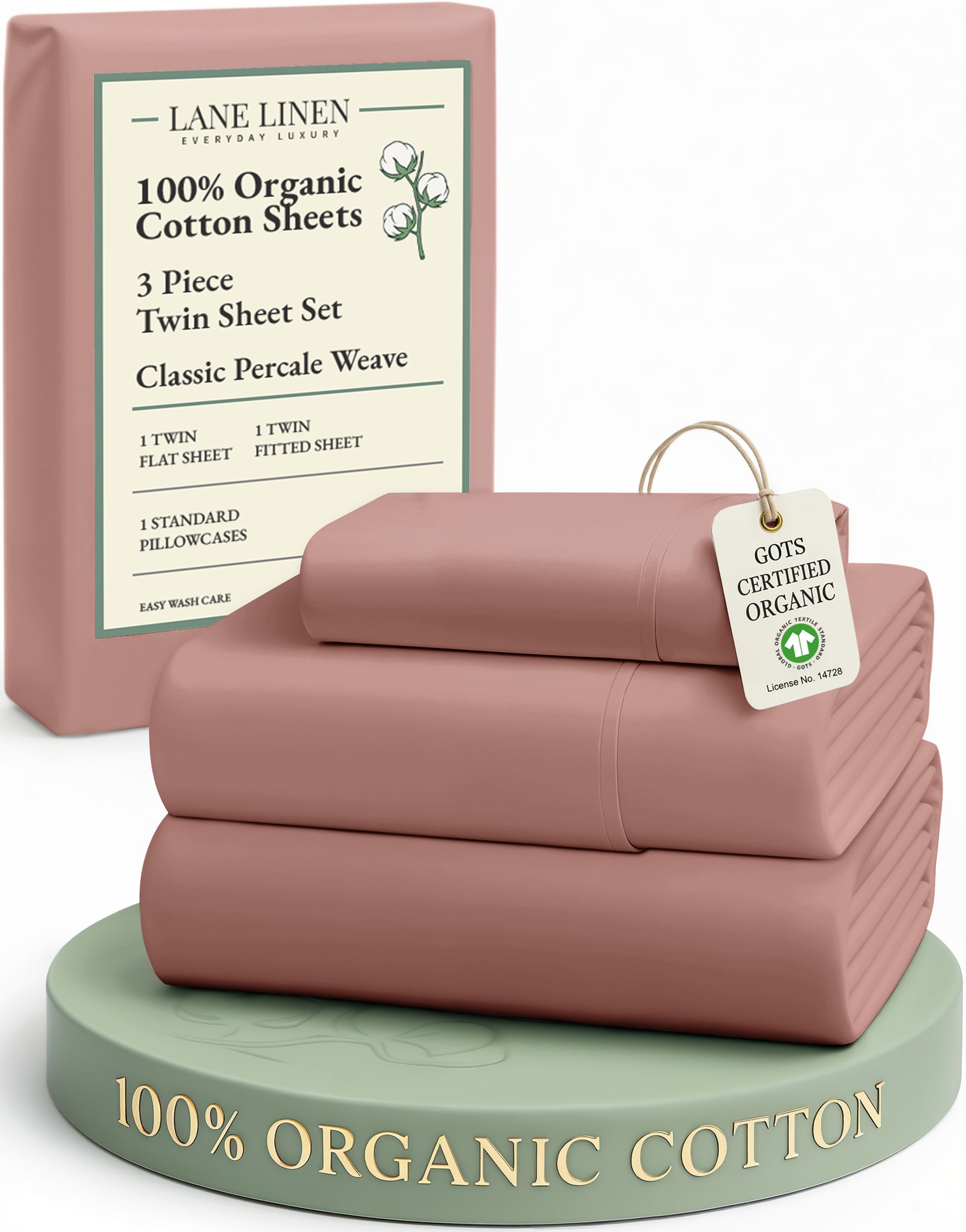100% Organic Cotton-Rose-Dawn