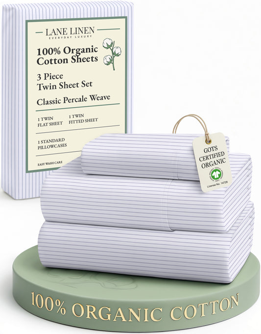 100% Organic Cotton-Ticking-Stripe