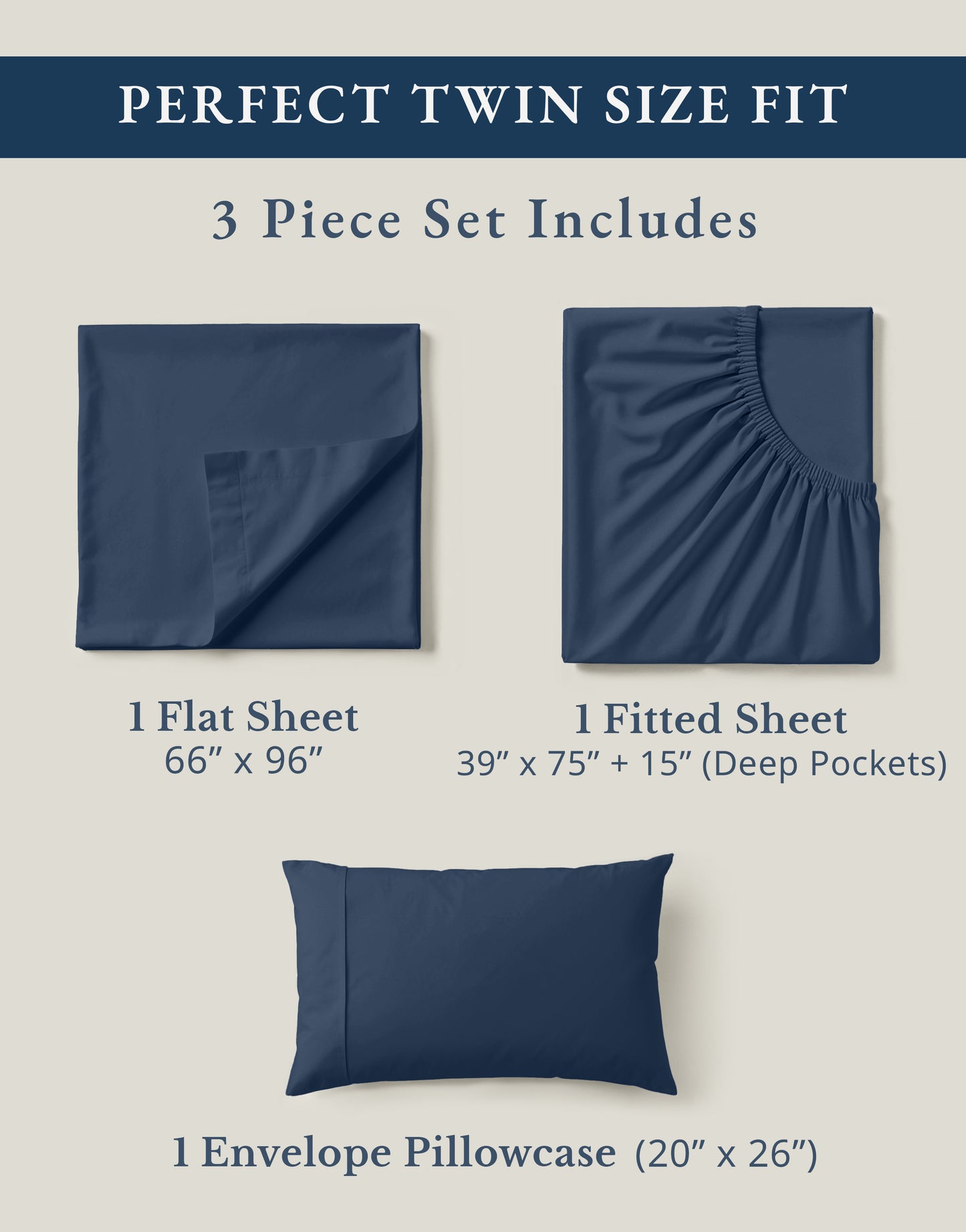 100% Organic Cotton-Navy