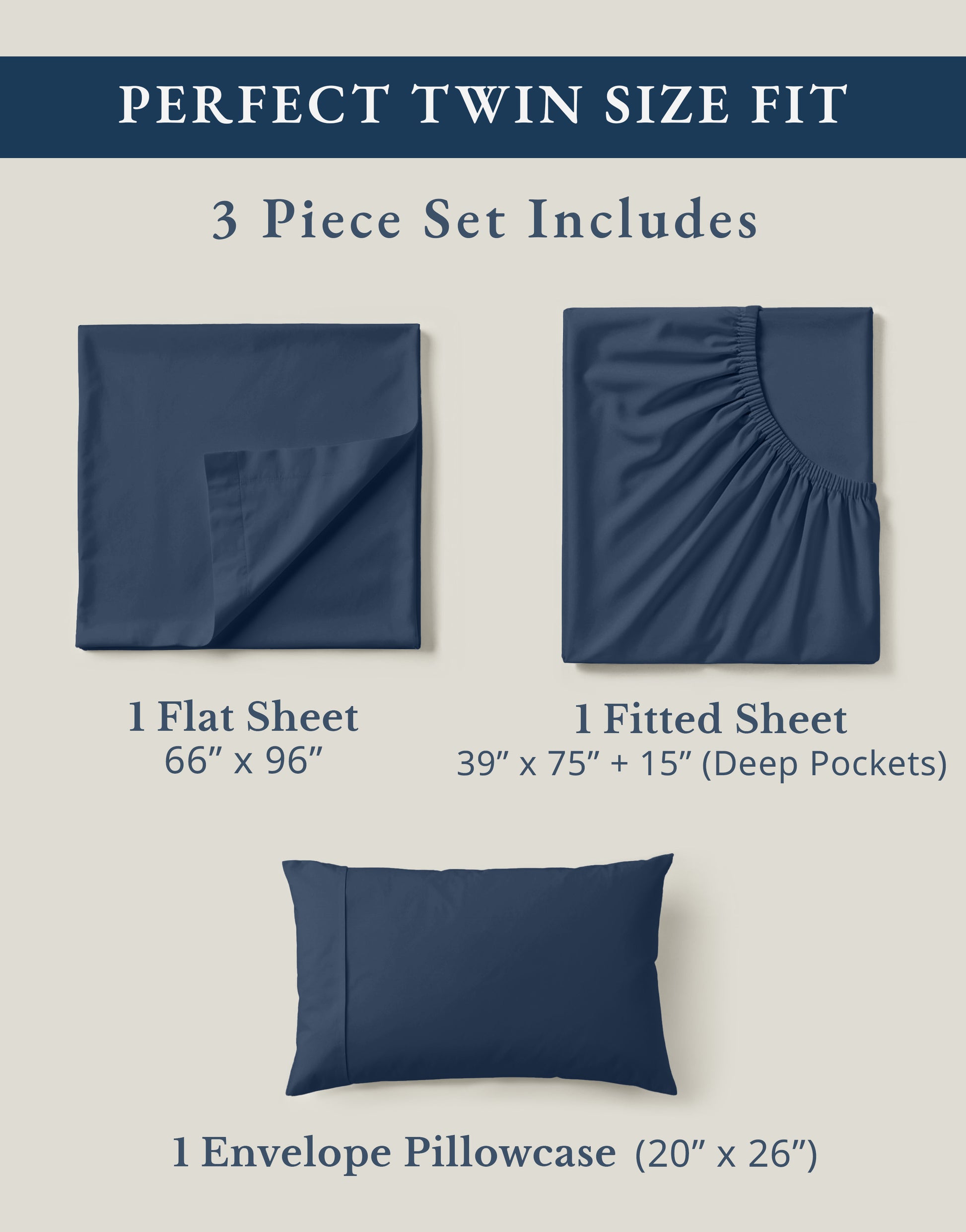 100% Organic Cotton-Navy